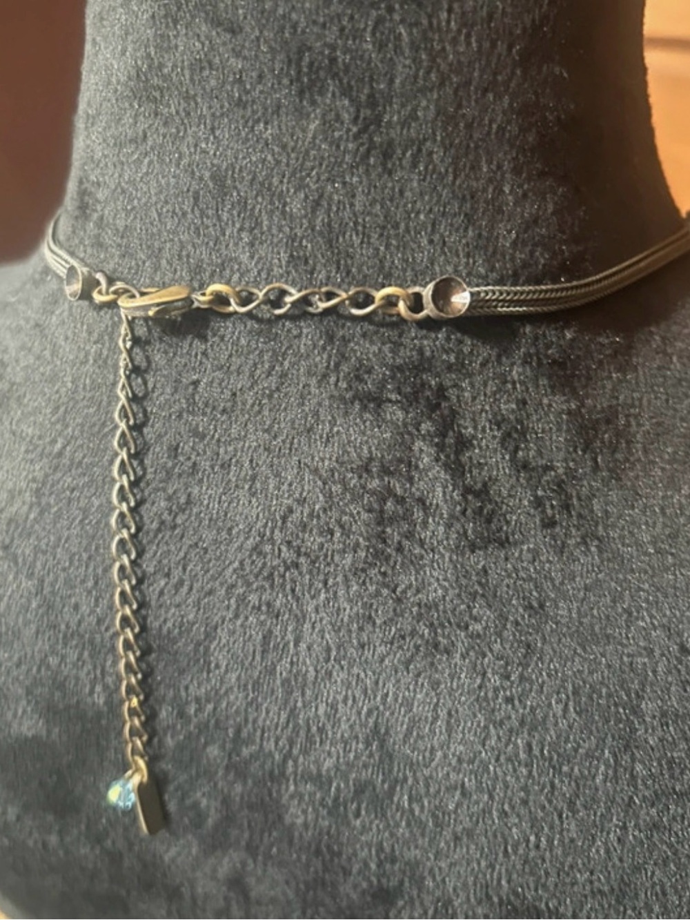 Van Galz Signed Turquoise Crystal Necklace | Rare Artisan - Picture 6 of 7